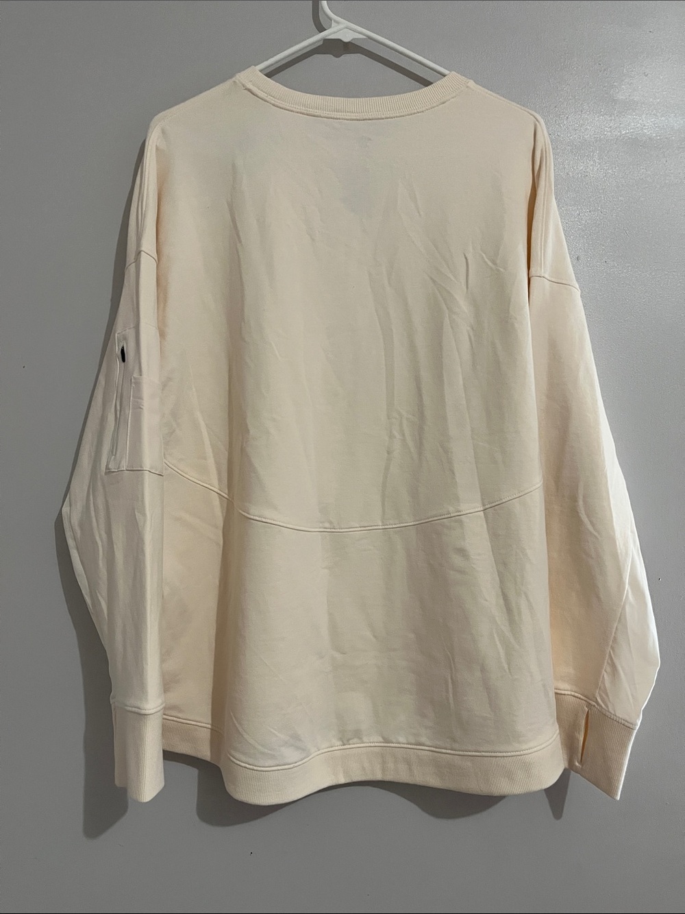 All in motion sweatshirt cream xxl New pullover arm pockets kangaroo pocket NWT - Picture 2 of 11
